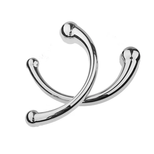5858 Stainless Anal Ended Hook Double Elegant Steel 1012